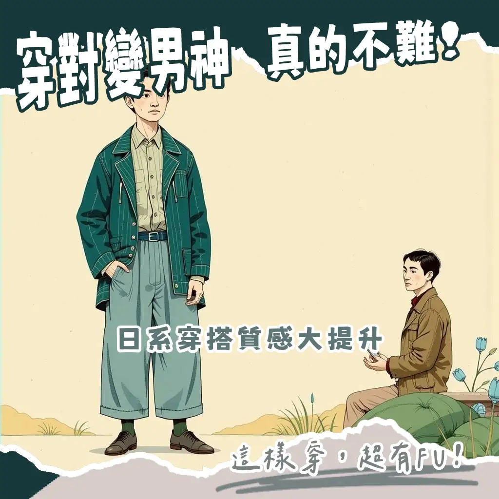 日系穿搭男的寬鬆多層次風格指南，含夏季、冬季、工裝、簡約穿搭及推薦品牌。