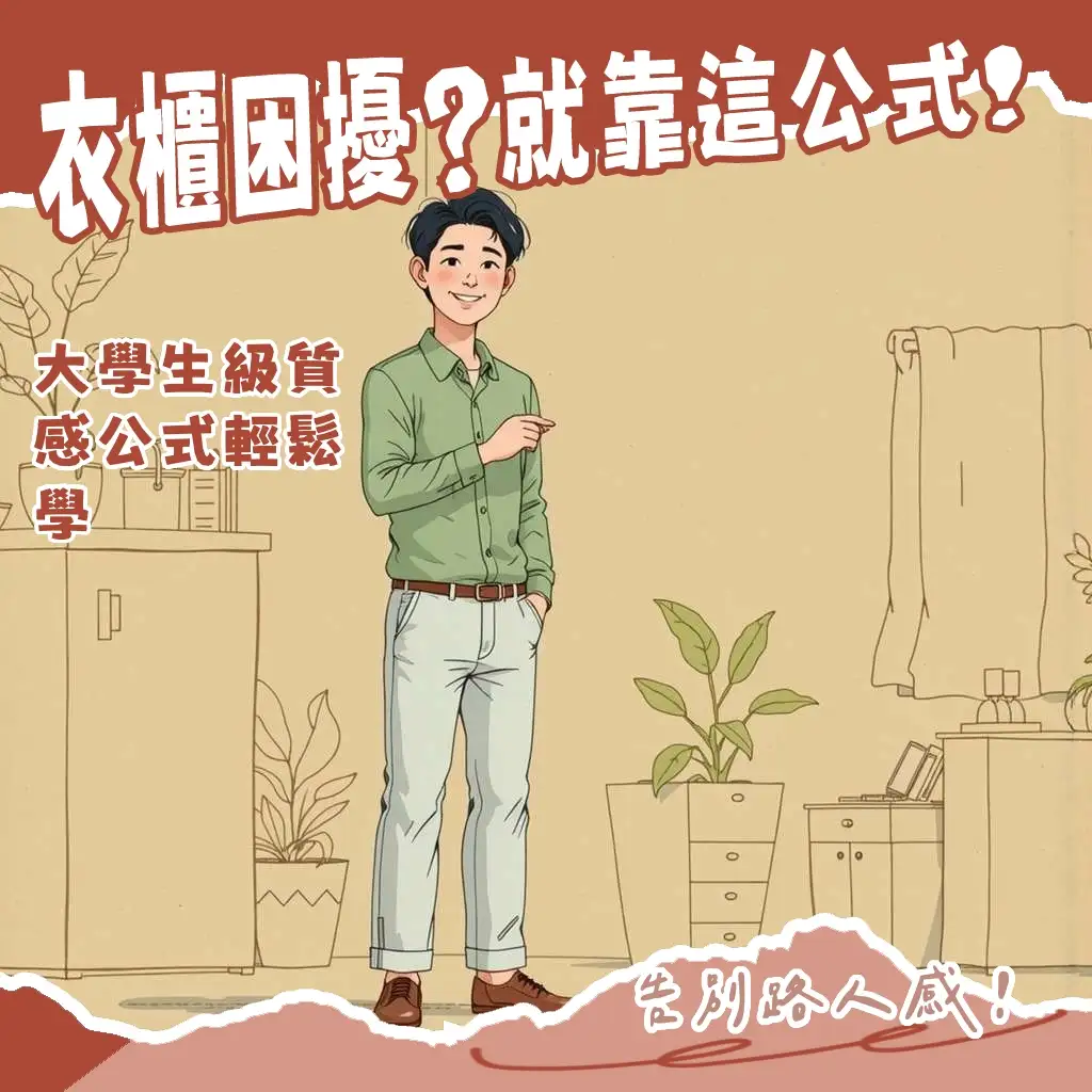 簡單穿搭男的衣櫃必備基本款、合身剪裁與層次感穿搭指南。
