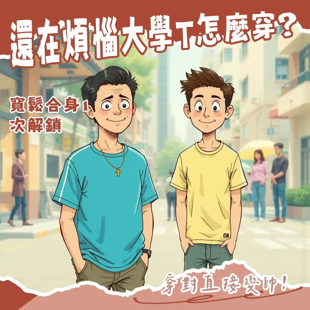 大學T要寬鬆嗎？男生大學T版型、尺寸與穿搭選擇全攻略
