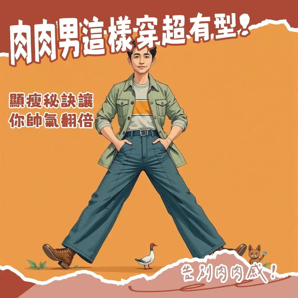 胖男寬褲穿搭指南：如何挑選顯瘦版型、材質與搭配技巧